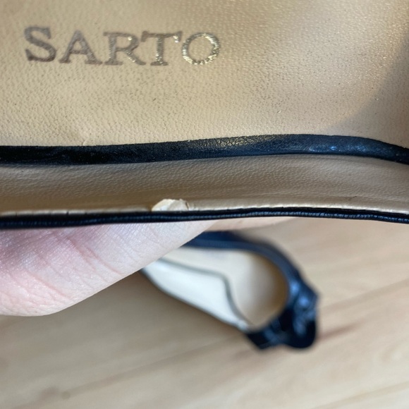 Franco Sarto Leather Upper Bow Heels Size 7.5M - Picture 11 of 11